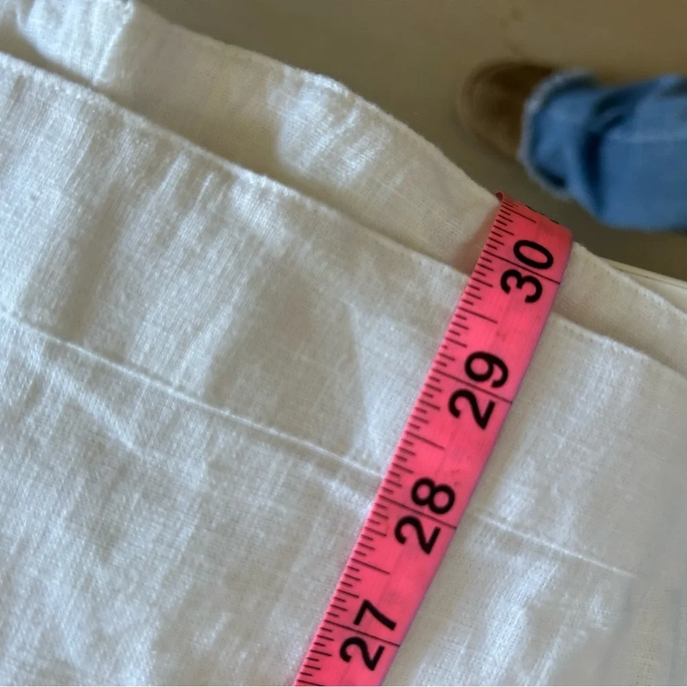 Abercrombie & Fitch XXS Petite Linen Cotton White Square-Neck Mini Dress - Picture 9 of 9